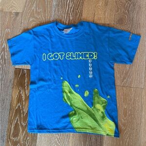 Nickelodeon Suites Resort 'I Got Slimed' T Shirt Blue Sz medium NWOT Gildan 2011